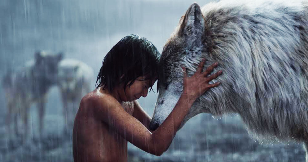 THE JUNGLE BOOK (L-R) MOWGLI (Neel Sethi) and RAKSHA (voiced by Lupita Nyong'o). ©2015 Disney Enterprises, Inc. All Rights Reserved.