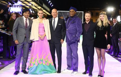 LONDON, ENGLAND - JANUARY 09:  (L-R) M. Night Shyamalan, Sarah Paulson, Bruce Willis, Samuel L. Jackson, James McAvoy and Anya Taylor-Joy attend the UK Premiere of M. Night Shyamalan's all-new comic-book thriller "Glass" at Curzon Cinema Mayfair on January 9, 2019 in London, England.  (Photo by Tim P. Whitby/Getty Images for Buena Vista International)