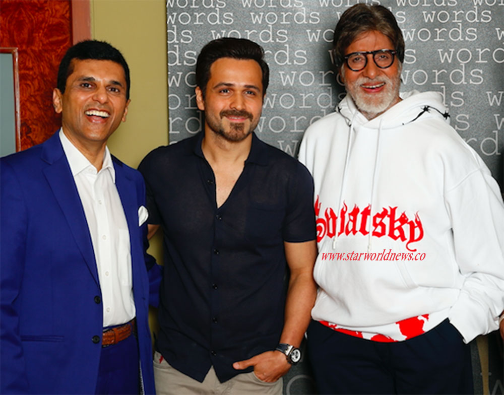 Producer Anand Pandit, Emraan Hashmi and Amitabh Bachchan